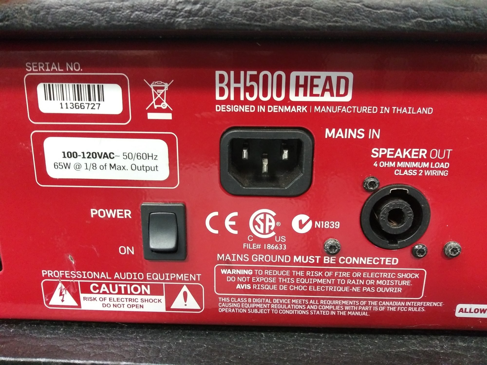 Used TC Electronic BH500 Bass Head