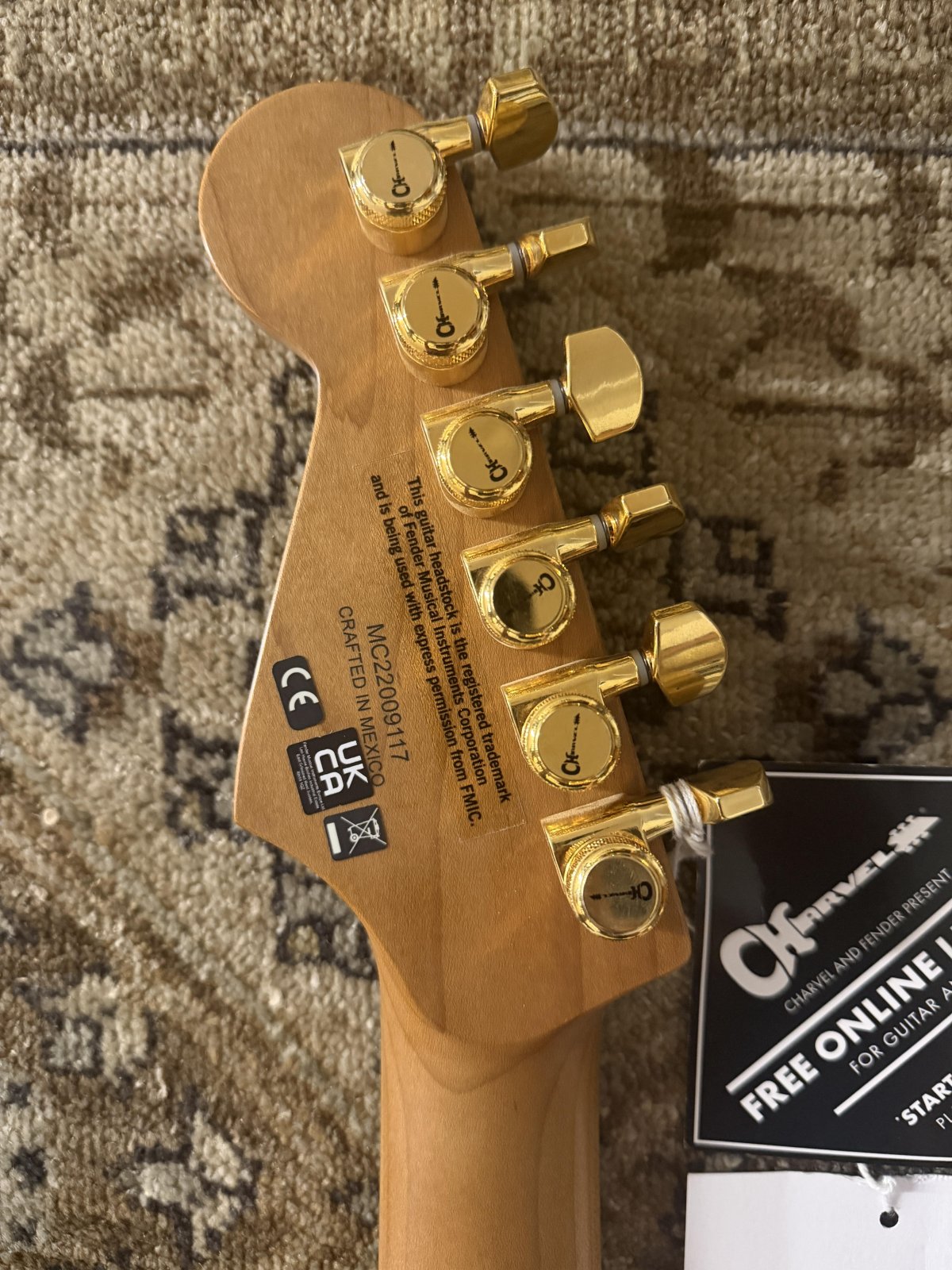 Charvel Pro Mod DK24 HH 2PT CM Poplar Burl Electric in Transparent