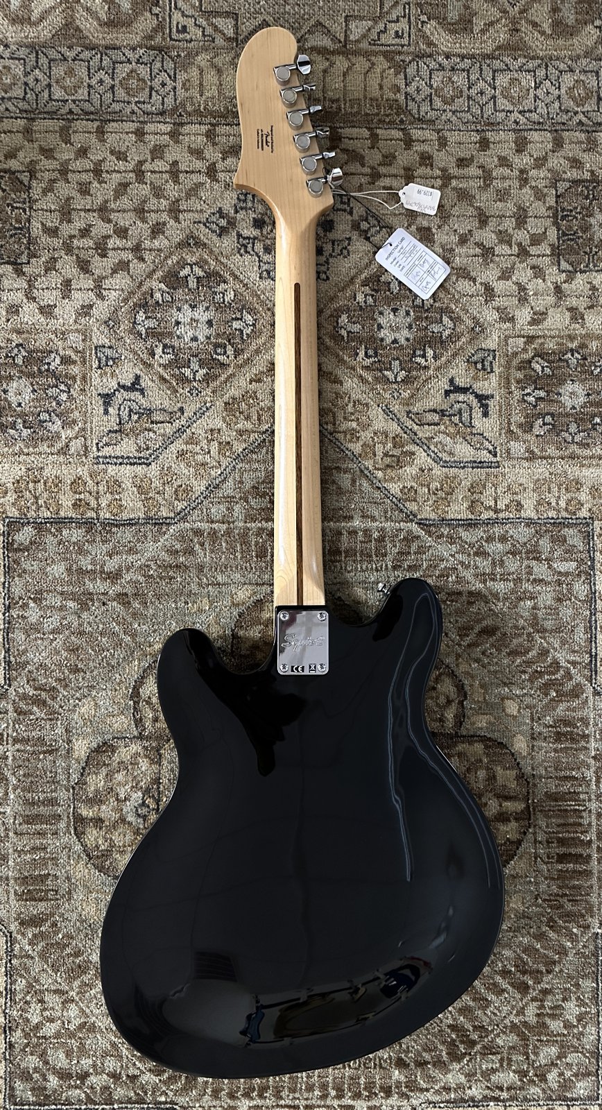 ギター Squier Fender Affinity Starcaster Black Squier AFFINITY SERIES STARCASTER (Black) - Guitar Guys