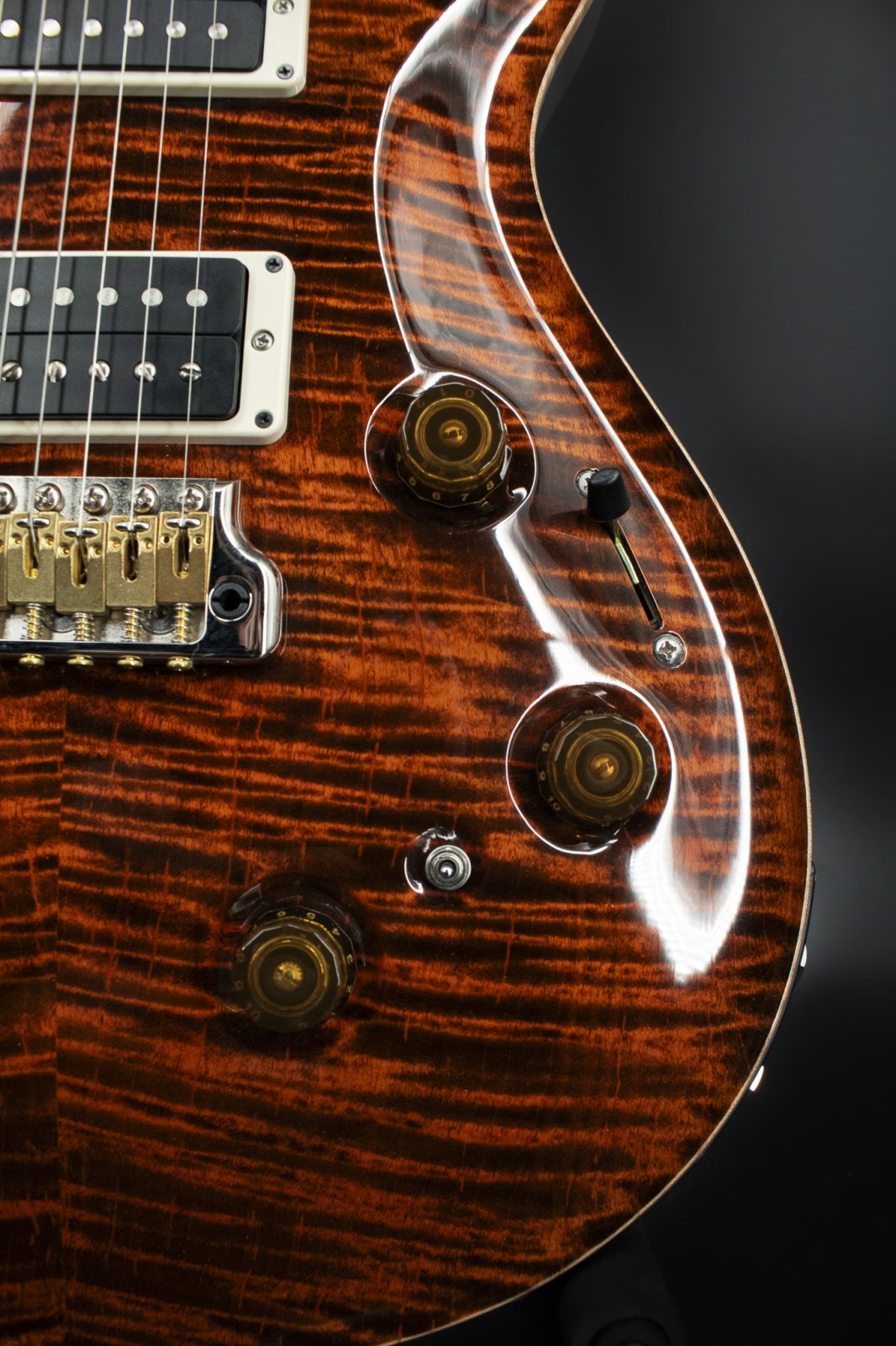 ギター PRScustom24 copper brown PRS Custom 24-08 Electric Guitar - Dark Cherry Sunburst