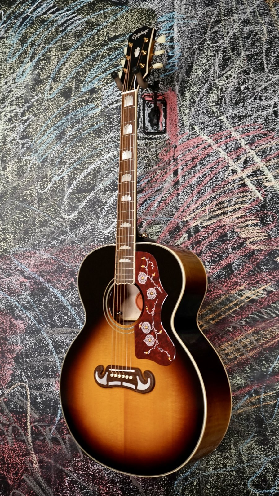 新品 未使用 送料込 Epiphone J-200 Sunburst Gloss Epiphone J-200 Acoustic Guitar - Aged Vintage Sunburst