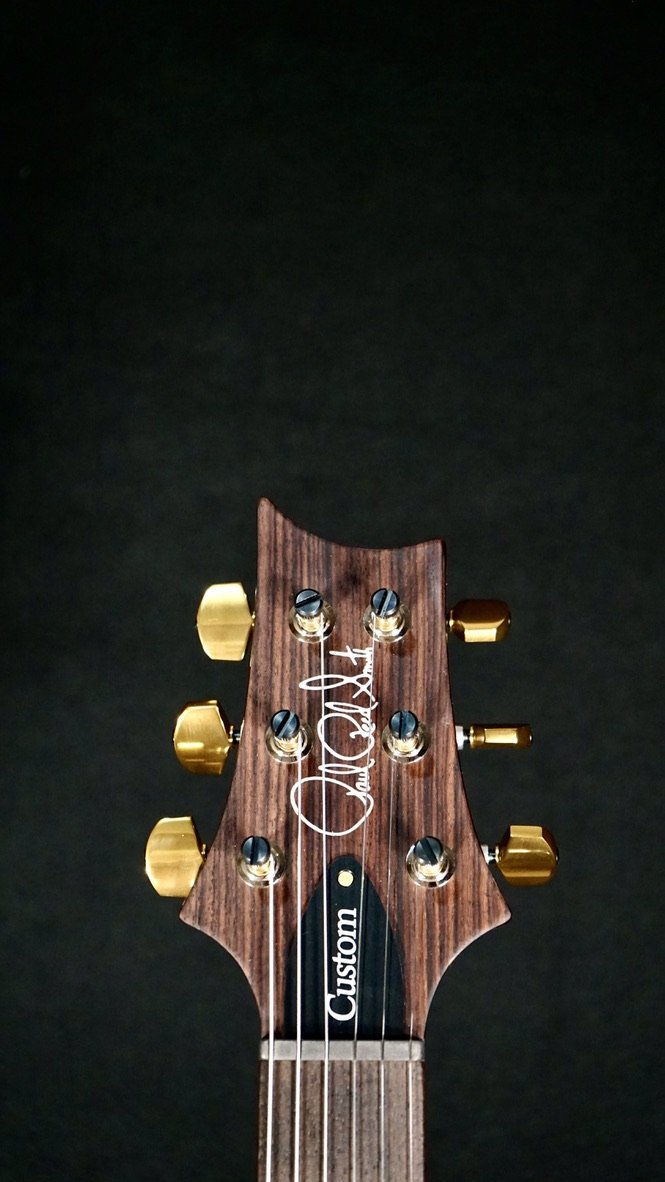 PRS Custom 24 10Top Hybrid Hardware　2012 PRS Custom 24 10 Top Black Gold Wraparound Hybrid Hardware