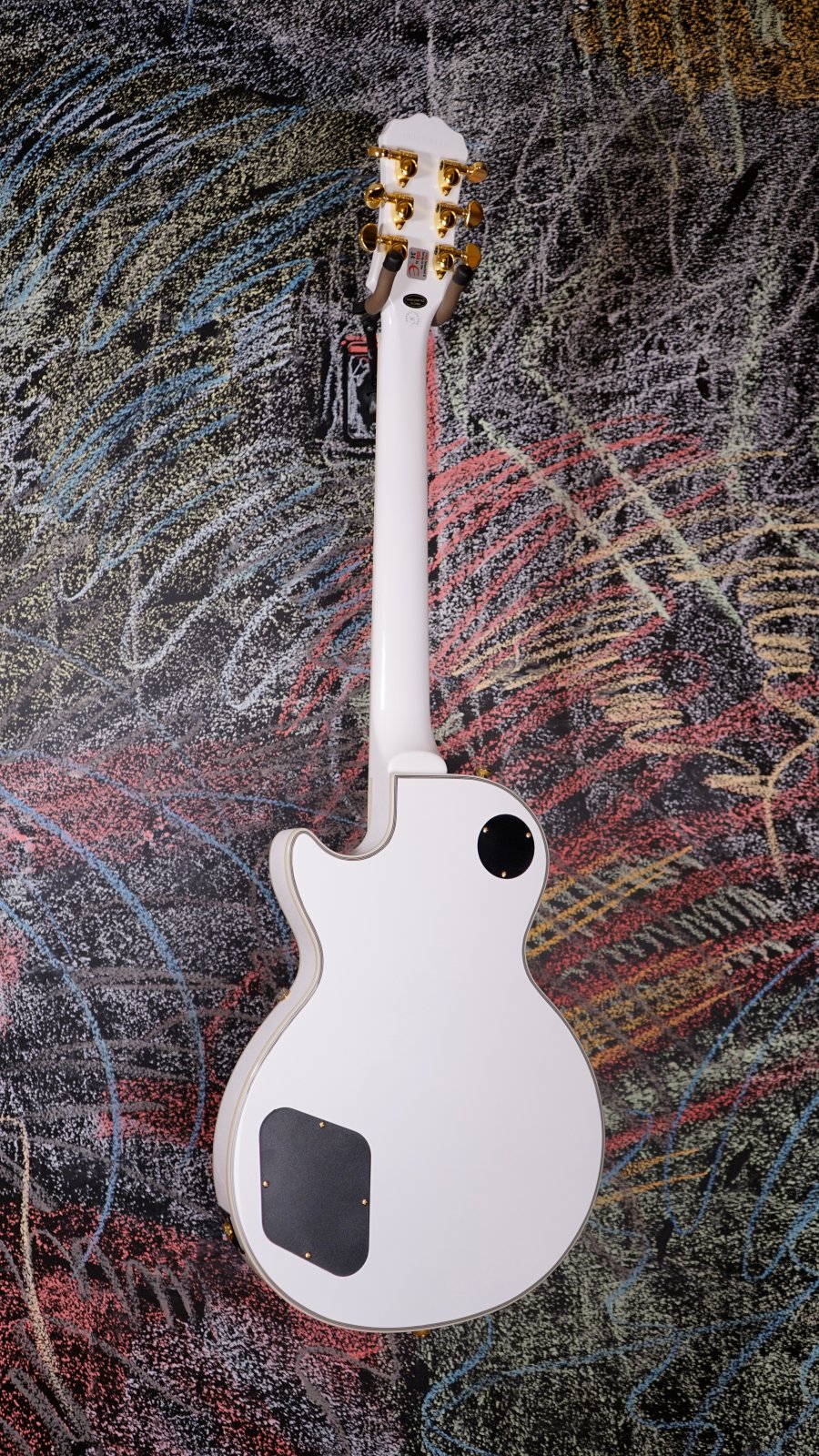 ギター Epiphone Les Paul Custom Pro White Epiphone Les Paul Custom Pro Electric Guitar - Alpine White