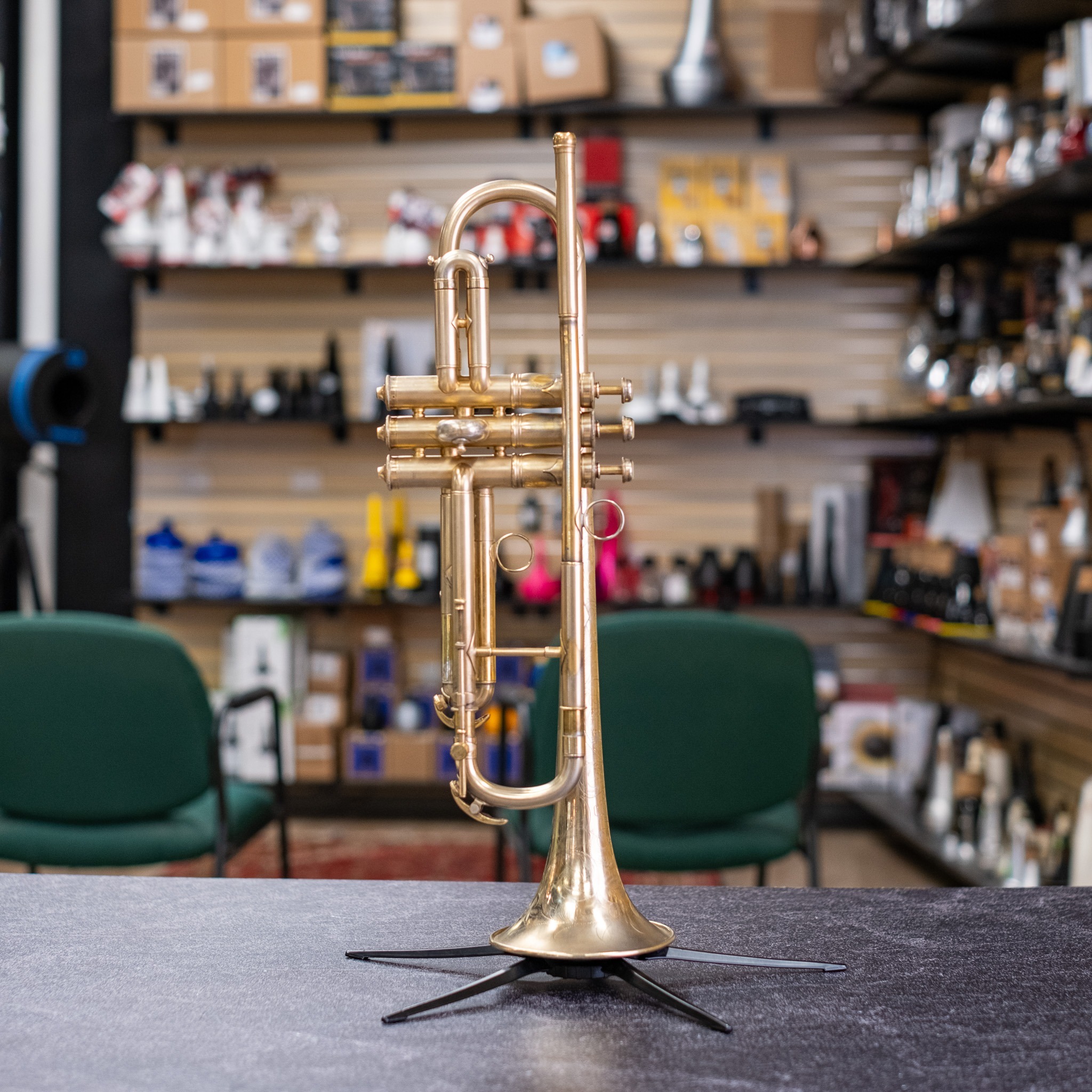 1920 Conn Pre-Model Gold-Plated Bb/A Trumpet - AS IS