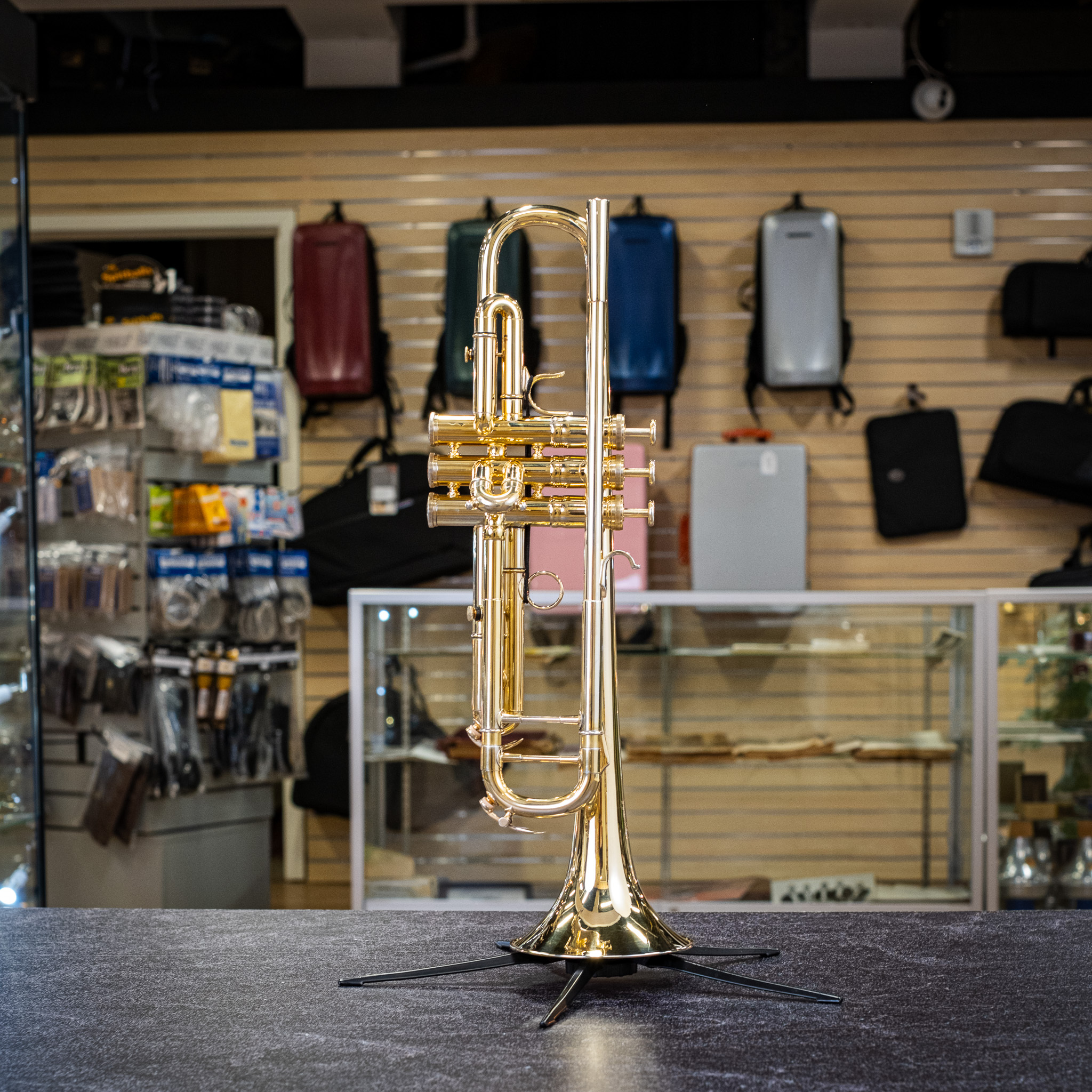 2003 Calicchio 1S/7 Bb Trumpet (Gold Plated) w/ Bonna Case