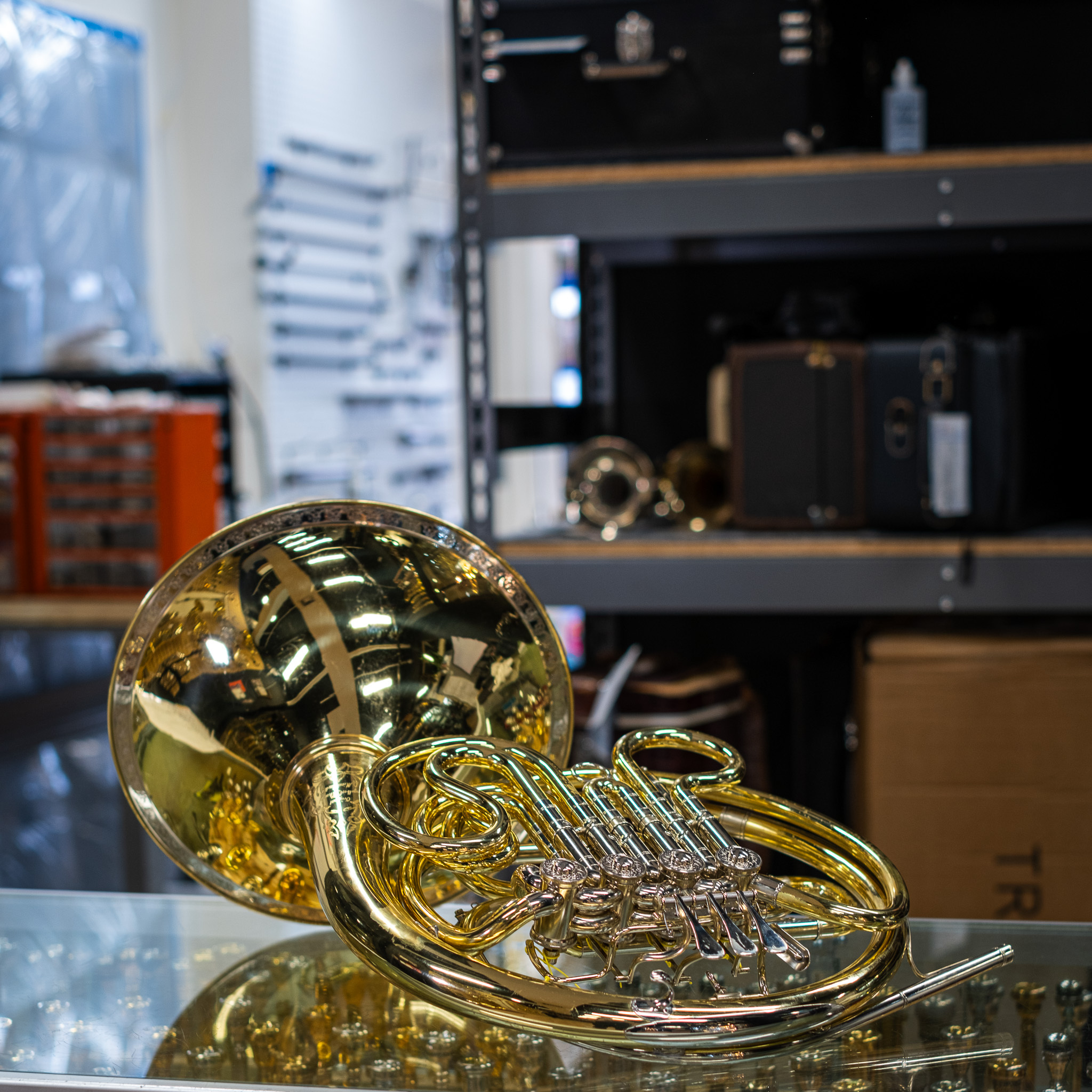 Engelbert Schmid Double French Horn w/ Cardo Case, Mute, Mouthpieces