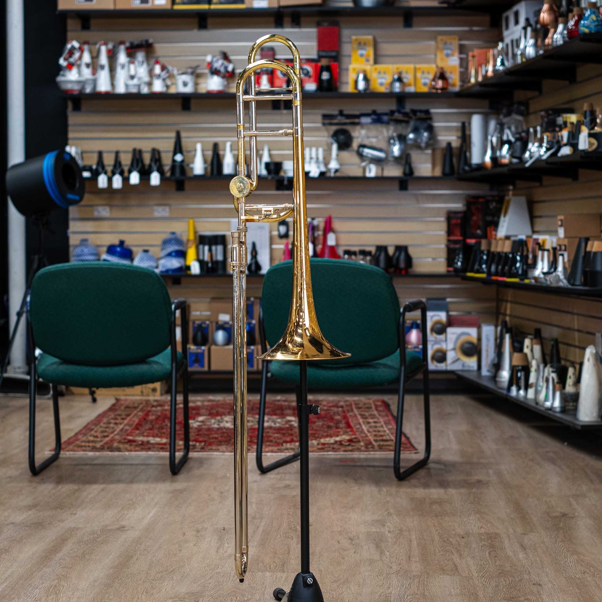 Shires Custom Large-Bore Tenor Trombone w/ Gold Brass Bell, TB47NLW Handslide