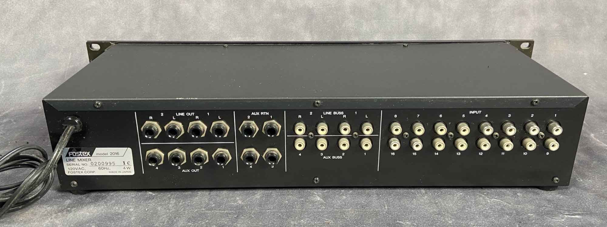 Vintage Fostex Model 2016 16-Channel Line Mixer