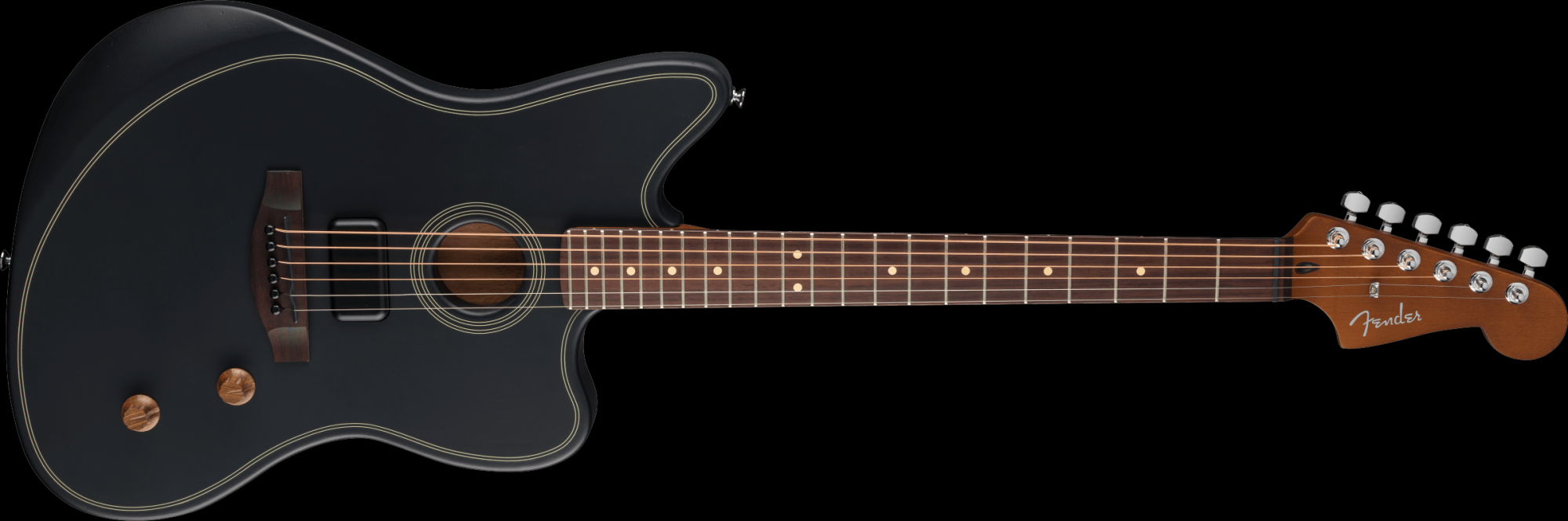Fender Acoustasonic Standard Jazzmaster - Black - 885978279760